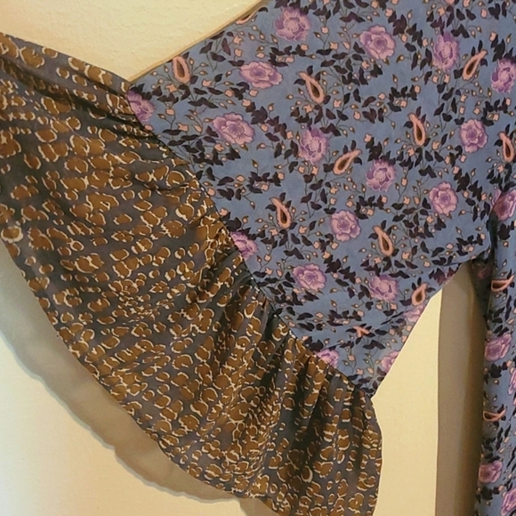 Umgee long boho duster kimono flowy style bell sleeve cardigan size Medium - Picture 14 of 16